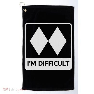 I'm Difficult Funny Double Black Diamonds Ski Snowboard Golf Towel