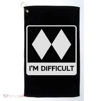 I'm Difficult Funny Double Black Diamonds Ski Snowboard Golf Towel thumb 0
