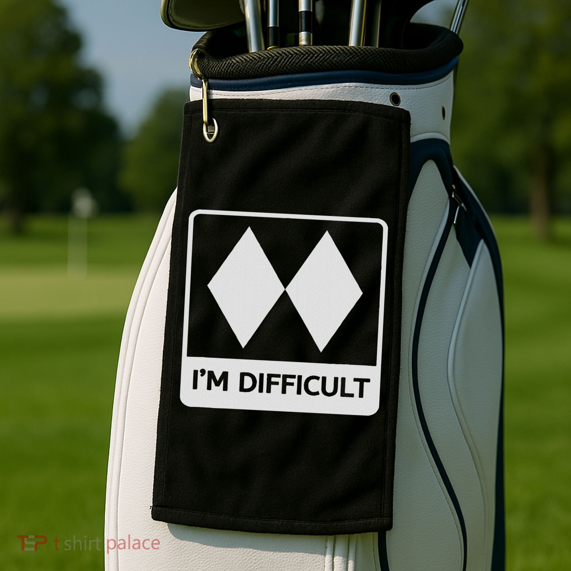 I'm Difficult Funny Double Black Diamonds Ski Snowboard Golf Towel