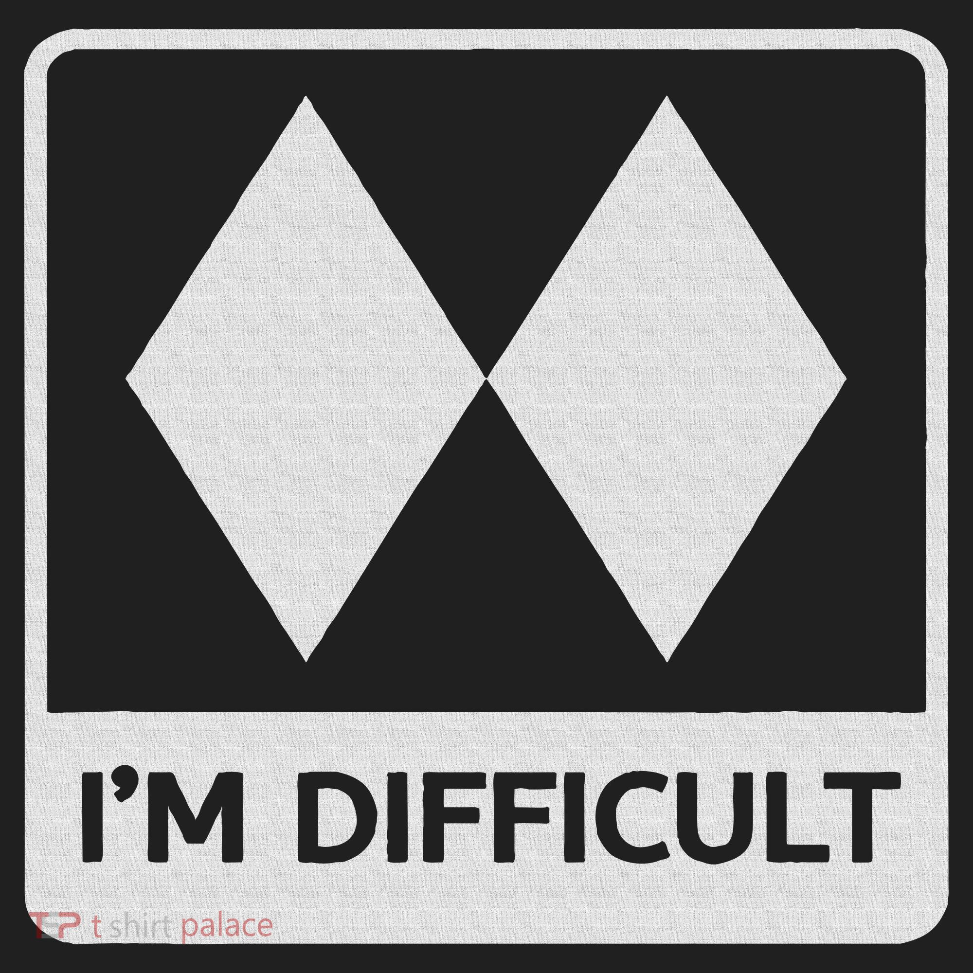 I'm Difficult Funny Double Black Diamonds Ski Snowboard Golf Towel