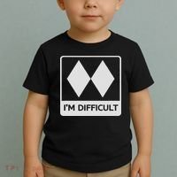 I'm Difficult Funny Double Black Diamonds Ski Snowboard Toddler T-Shirt thumb 2
