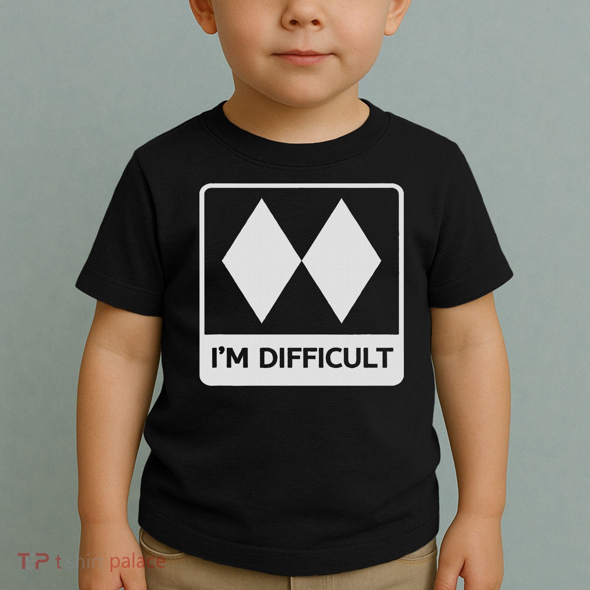 I'm Difficult Funny Double Black Diamonds Ski Snowboard Toddler T-Shirt