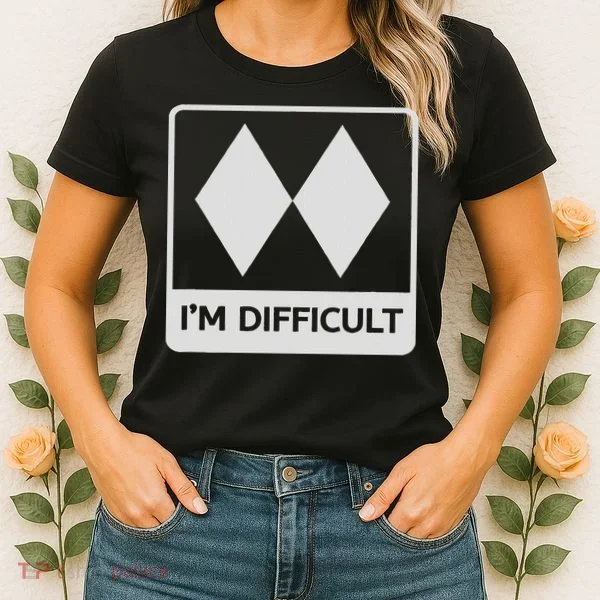 I'm Difficult Funny Double Black Diamonds Ski Snowboard Women's T-Shirt