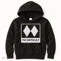 I'm Difficult Funny Double Black Diamonds Ski Snowboard Kids Hoodie thumb 0