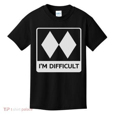 I'm Difficult Funny Double Black Diamonds Ski Snowboard Kids T-Shirt