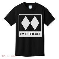 I'm Difficult Funny Double Black Diamonds Ski Snowboard Kids T-Shirt thumb 0