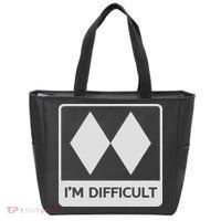 I'm Difficult Funny Double Black Diamonds Ski Snowboard Tote Bag thumb 0