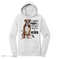 I Didnt Fart My Butt Blew You A Kiss Boxer Dog Women's Hoodie thumb 0