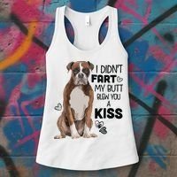 I Didnt Fart My Butt Blew You A Kiss Boxer Dog Women's Tank Top thumb 3
