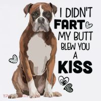 I Didnt Fart My Butt Blew You A Kiss Boxer Dog Baby Bodysuit thumb 2
