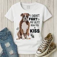 I Didnt Fart My Butt Blew You A Kiss Boxer Dog Women's T-Shirt thumb 3