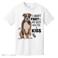I Didnt Fart My Butt Blew You A Kiss Boxer Dog Kids T-Shirt thumb 0