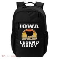 Iowa Dairy Farmer Legend Dairy Cow Cattle Funny Retro Sunset Backpack thumb 0