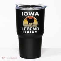 Iowa Dairy Farmer Legend Dairy Cow Cattle Funny Retro Sunset Tumbler thumb 0