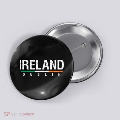 Ireland Dublin Flag Button