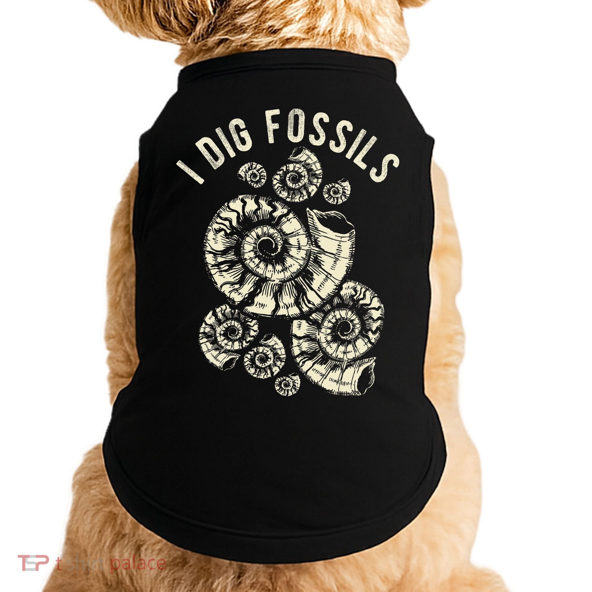 I Dig Fossils Ammonite Fossil Doggie Tank