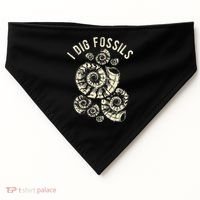 I Dig Fossils Ammonite Fossil USA-Made Doggie Bandana thumb 0
