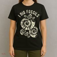 I Dig Fossils Ammonite Fossil T-Shirt thumb 4
