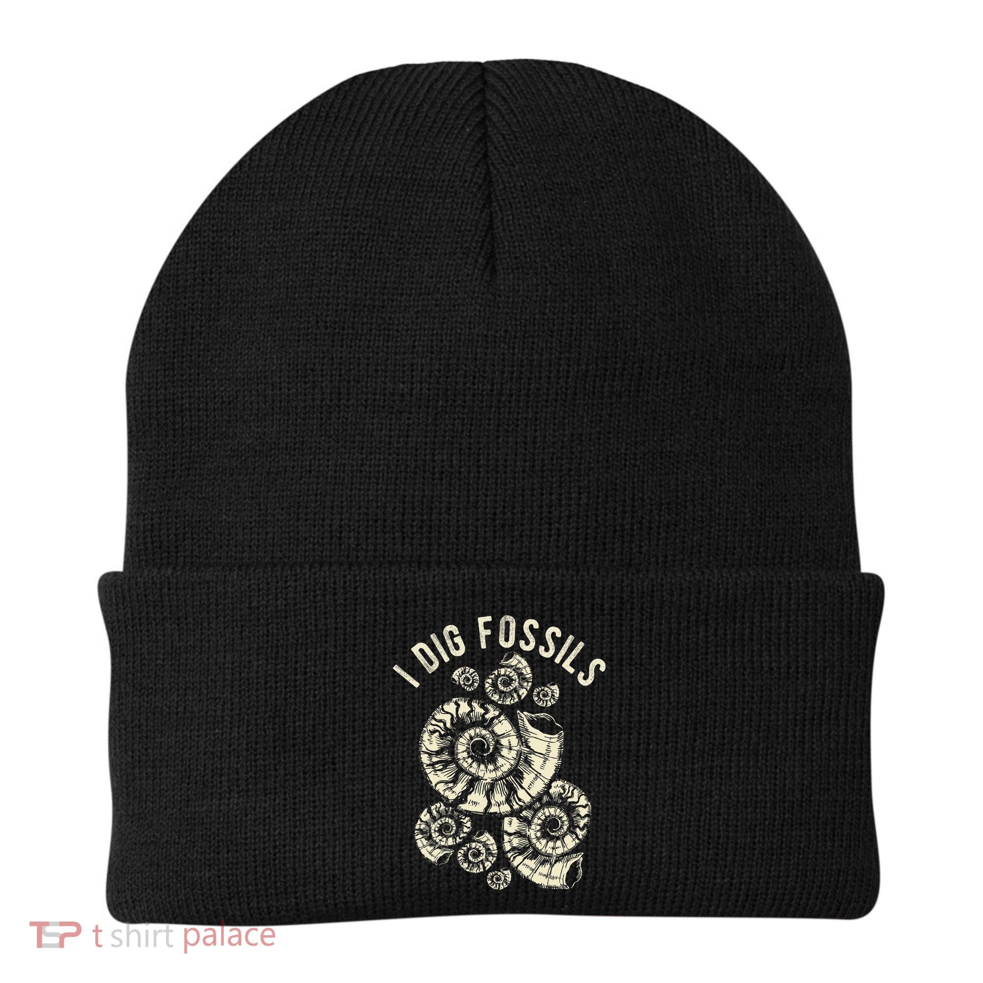 I Dig Fossils Ammonite Fossil Beanie