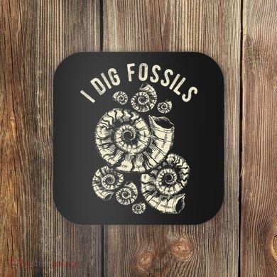 I Dig Fossils Ammonite Fossil Coaster