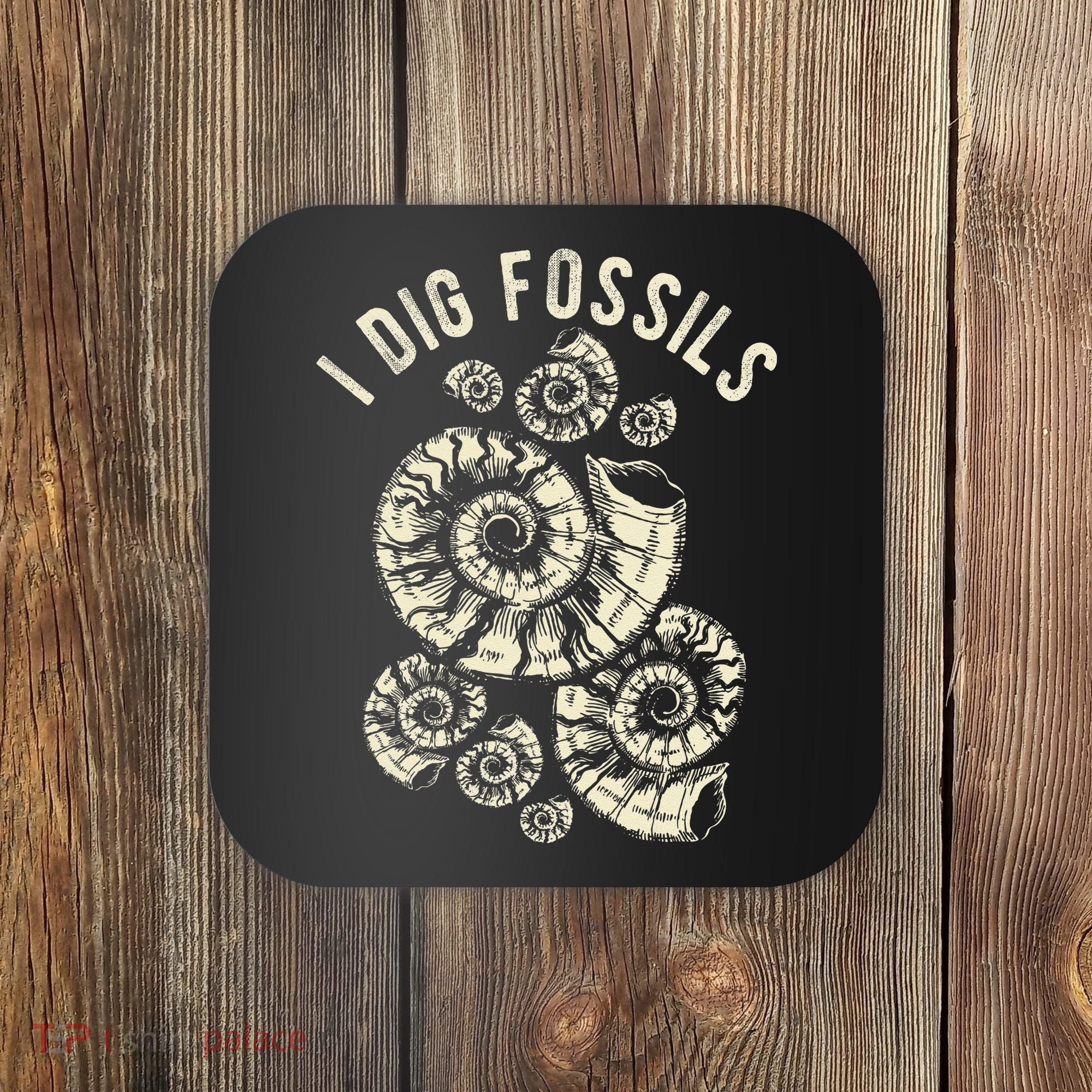 I Dig Fossils Ammonite Fossil Coaster