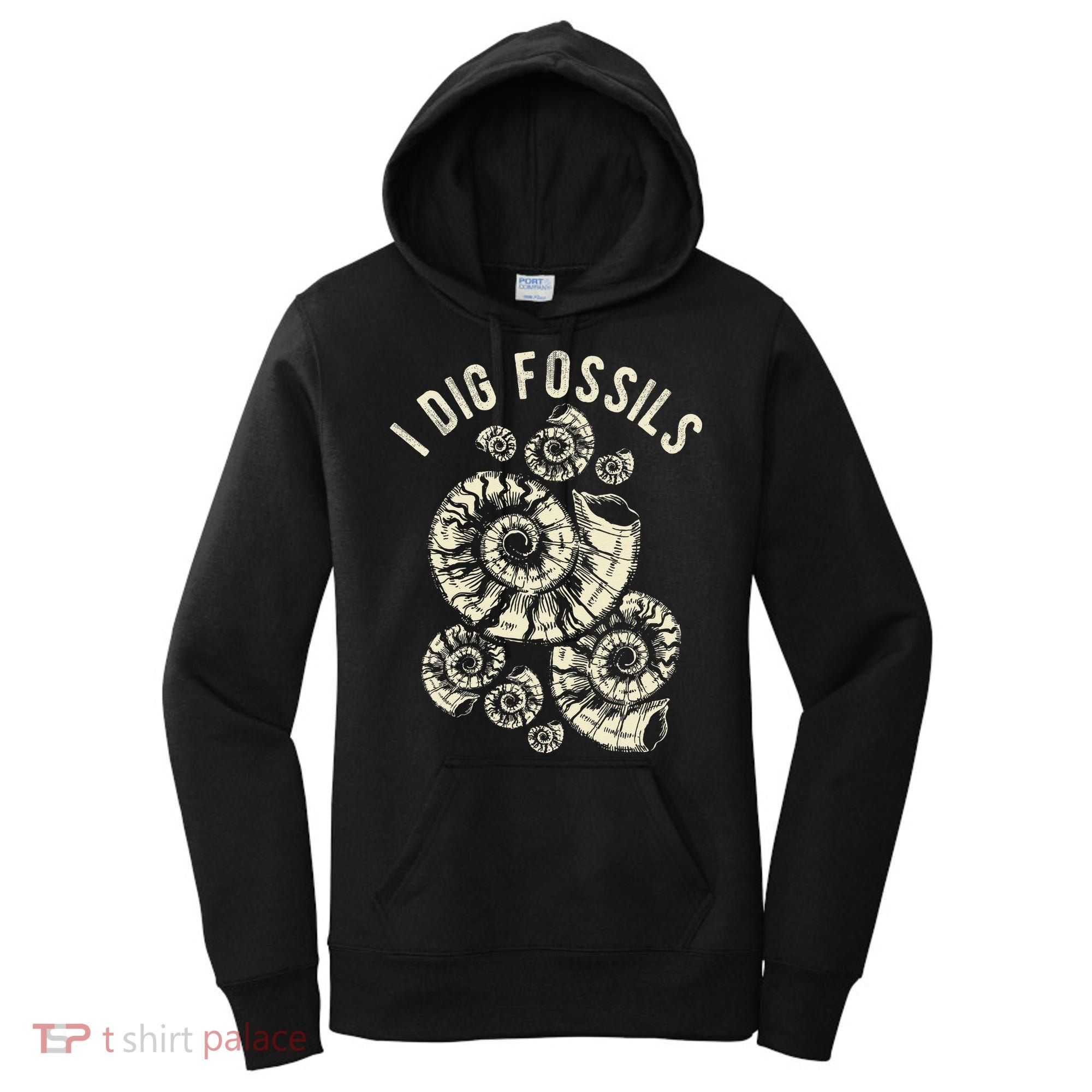 I Dig Fossils Ammonite Fossil Women's Hoodie