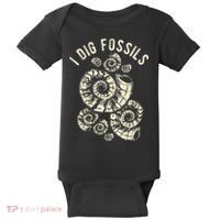 I Dig Fossils Ammonite Fossil Baby Bodysuit thumb 0