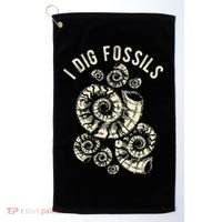 I Dig Fossils Ammonite Fossil Golf Towel thumb 0