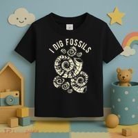 I Dig Fossils Ammonite Fossil Toddler T-Shirt thumb 3