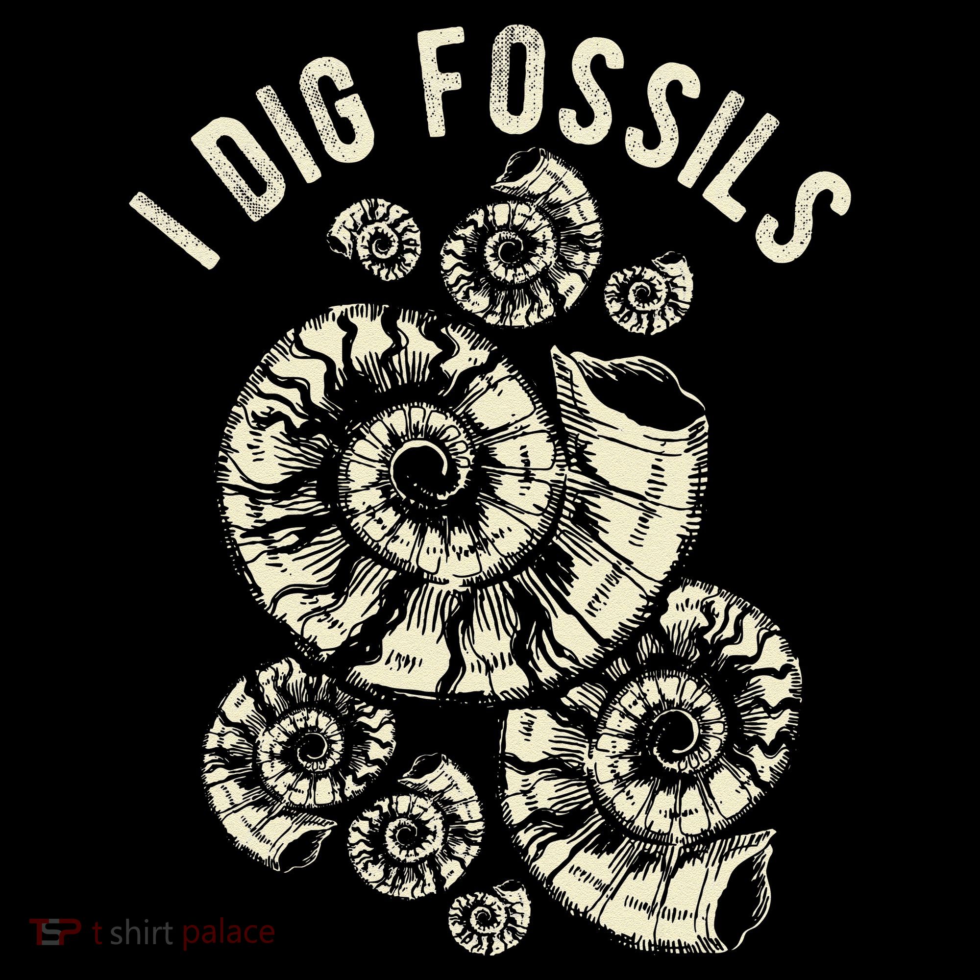 I Dig Fossils Ammonite Fossil Toddler T-Shirt
