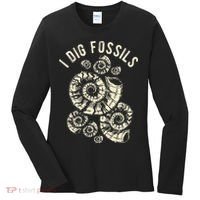 I Dig Fossils Ammonite Fossil Women's Long Sleeve Shirt thumb 0