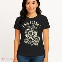 I Dig Fossils Ammonite Fossil Women's T-Shirt thumb 4