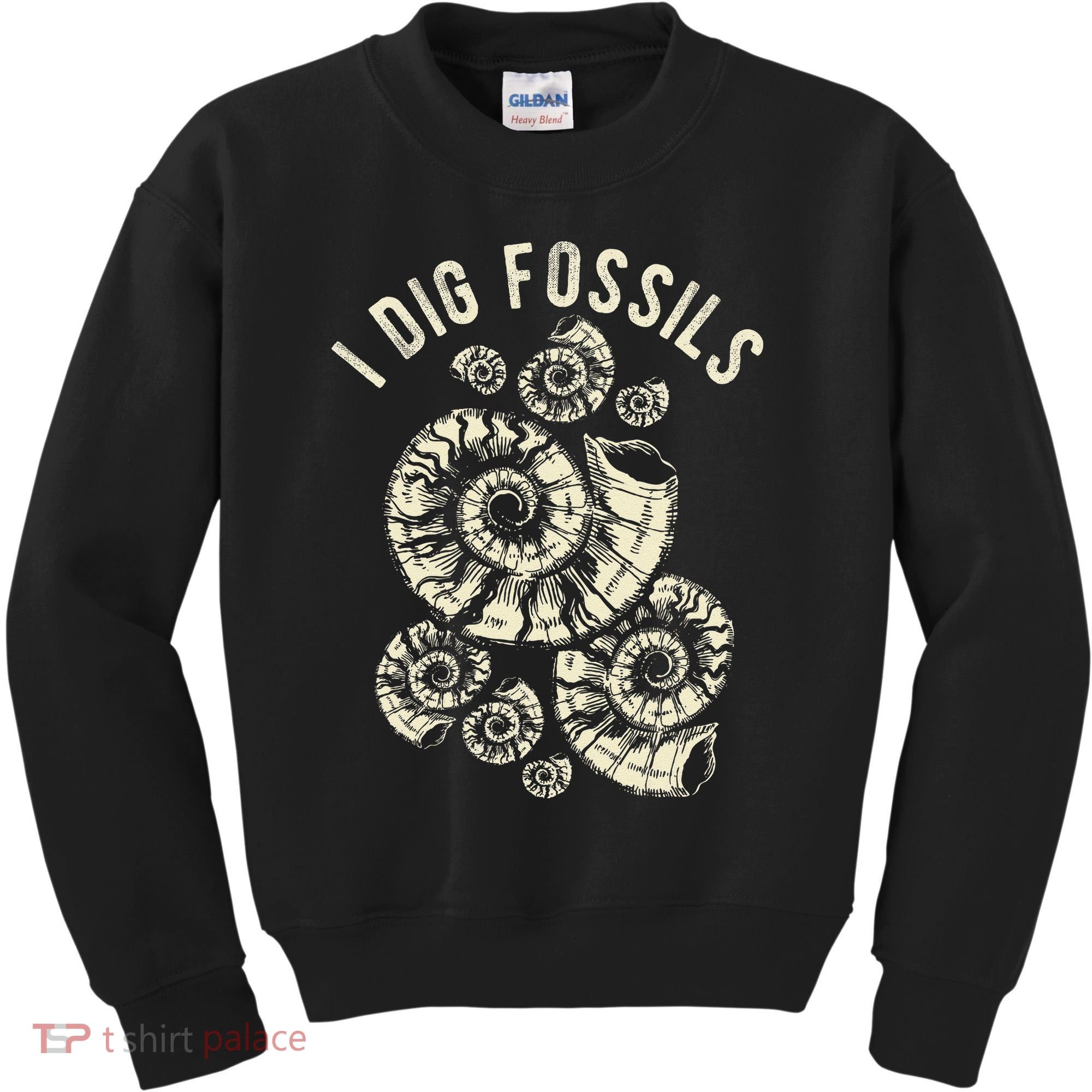 I Dig Fossils Ammonite Fossil Kids Sweatshirt