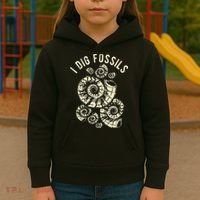 I Dig Fossils Ammonite Fossil Kids Hoodie thumb 3