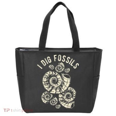 I Dig Fossils Ammonite Fossil Tote Bag