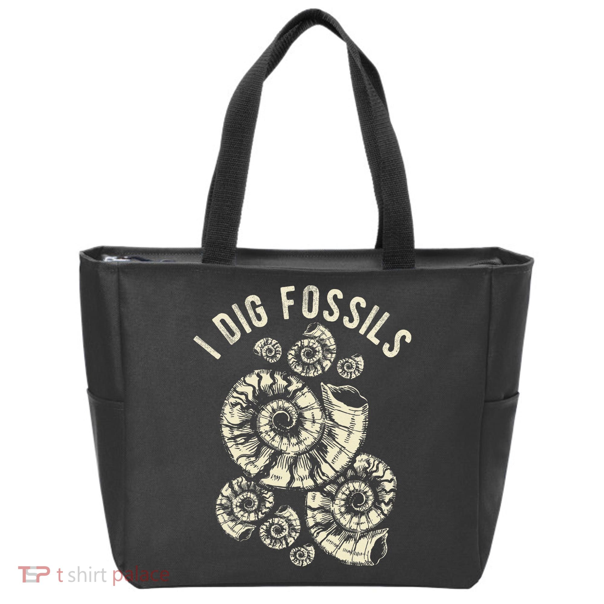 I Dig Fossils Ammonite Fossil Tote Bag