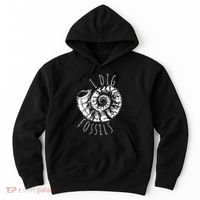 I Dig Fossils Ammonite Fossil Paleontology Hoodie thumb 0