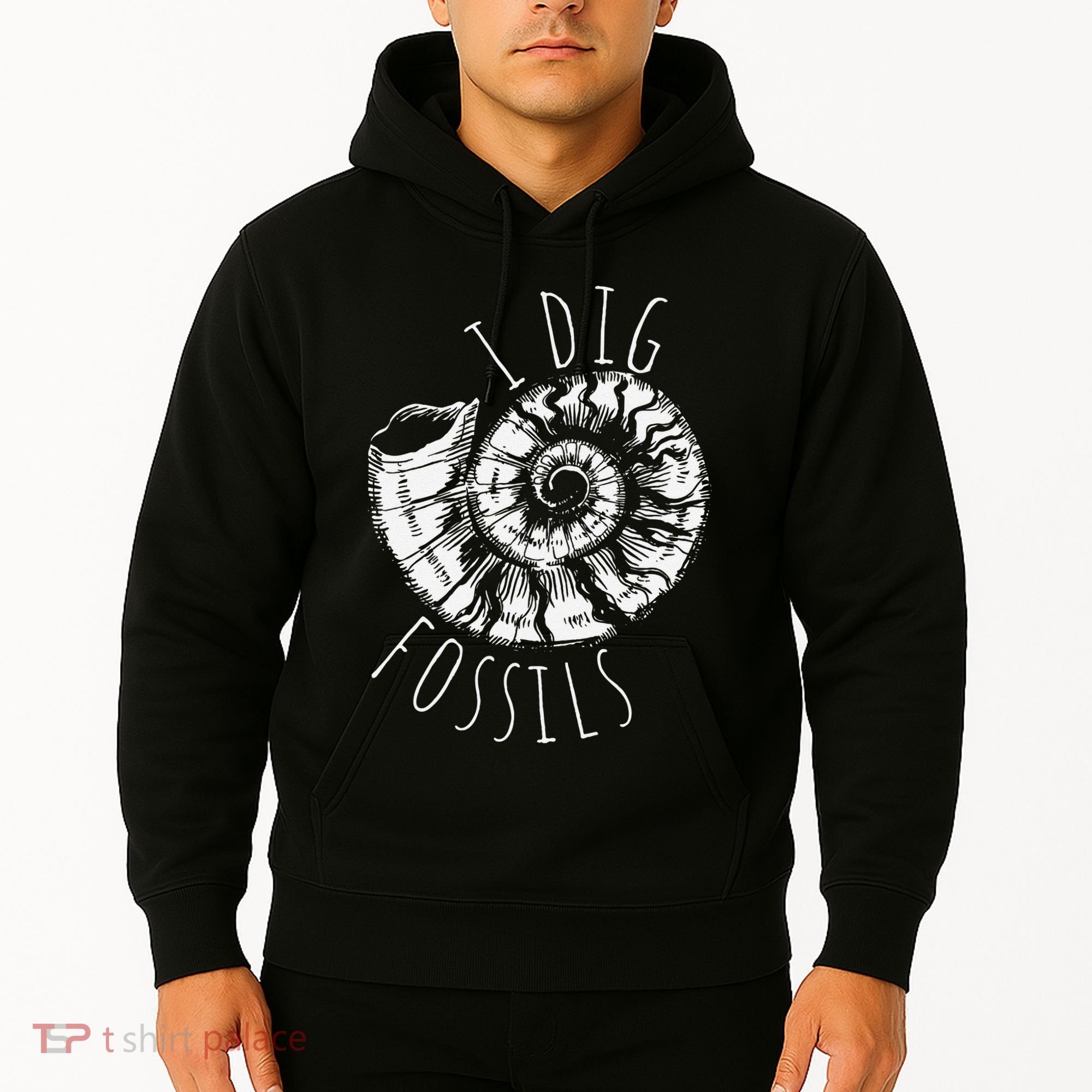 I Dig Fossils Ammonite Fossil Paleontology Hoodie