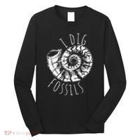I Dig Fossils Ammonite Fossil Paleontology Long Sleeve Shirt thumb 0