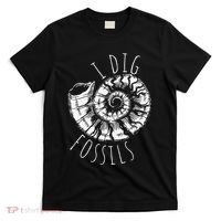 I Dig Fossils Ammonite Fossil Paleontology T-Shirt thumb 0