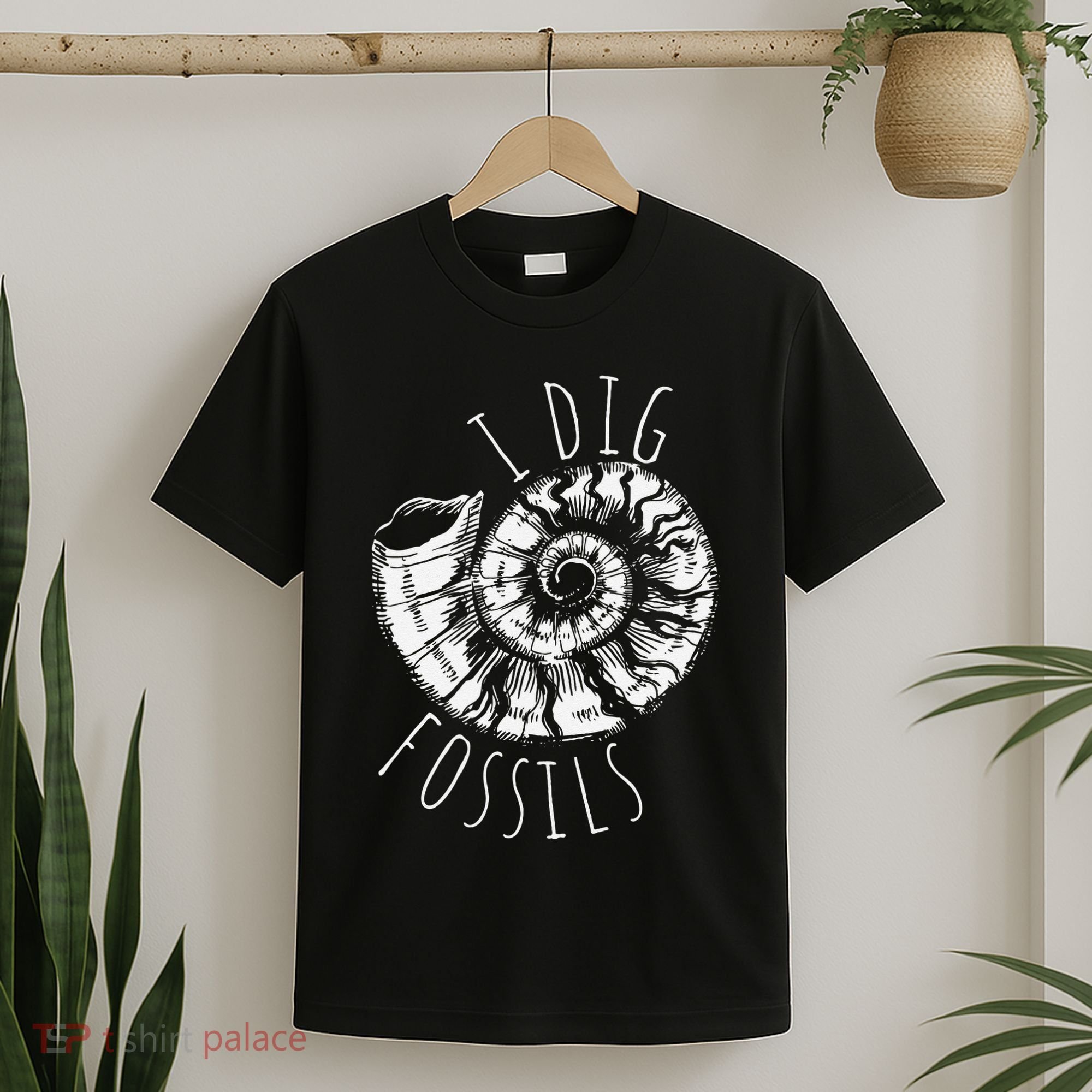 I Dig Fossils Ammonite Fossil Paleontology T-Shirt