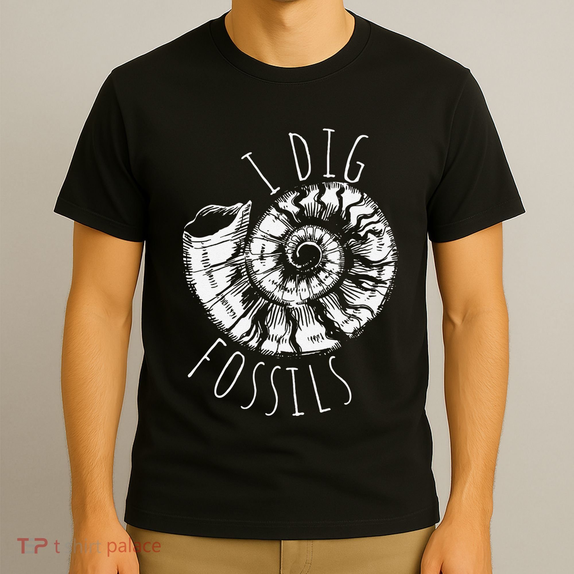 I Dig Fossils Ammonite Fossil Paleontology T-Shirt