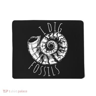 I Dig Fossils Ammonite Fossil Paleontology Mousepad