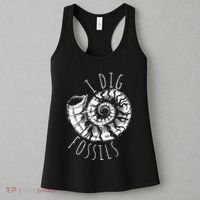 I Dig Fossils Ammonite Fossil Paleontology Women's Tank Top thumb 3