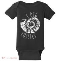 I Dig Fossils Ammonite Fossil Paleontology Baby Bodysuit thumb 0