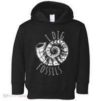 I Dig Fossils Ammonite Fossil Paleontology Toddler Hoodie thumb 0