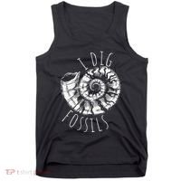 I Dig Fossils Ammonite Fossil Paleontology Tank Top thumb 0
