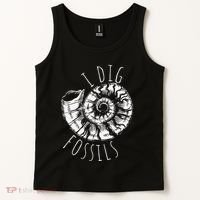 I Dig Fossils Ammonite Fossil Paleontology Tank Top thumb 2