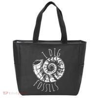 I Dig Fossils Ammonite Fossil Paleontology Tote Bag thumb 0