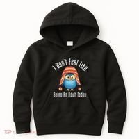 I DonT Feel Like Being An Adult Today Cute Cartoon Owl Kids Hoodie thumb 0